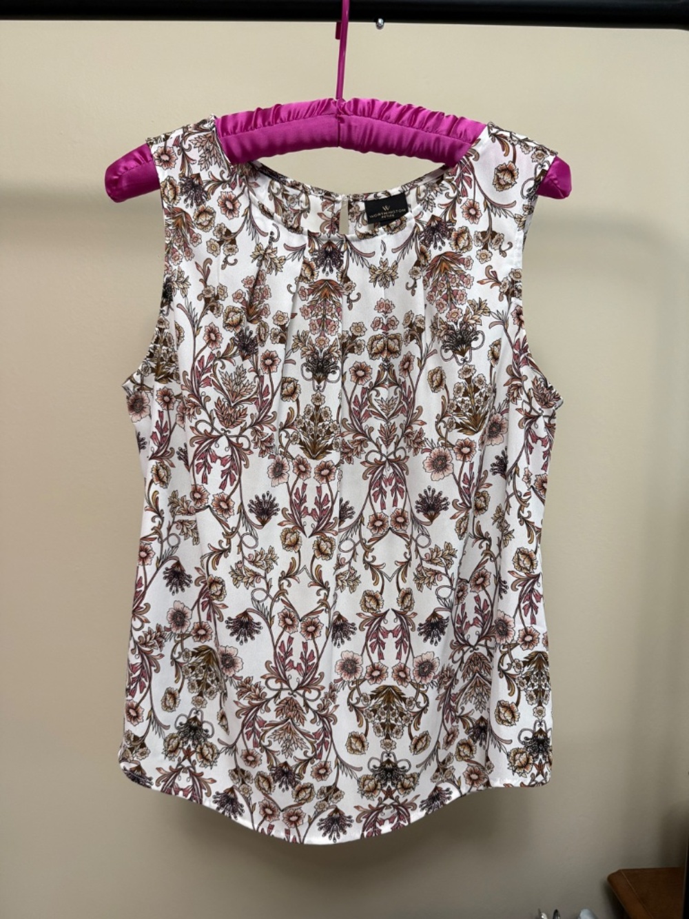 Worthington Sleeveless Multicolor Blouse